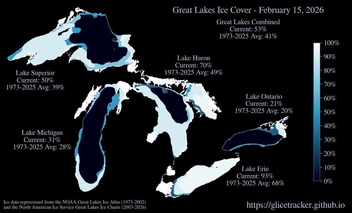Great Lakes Ice Tracker tweet media