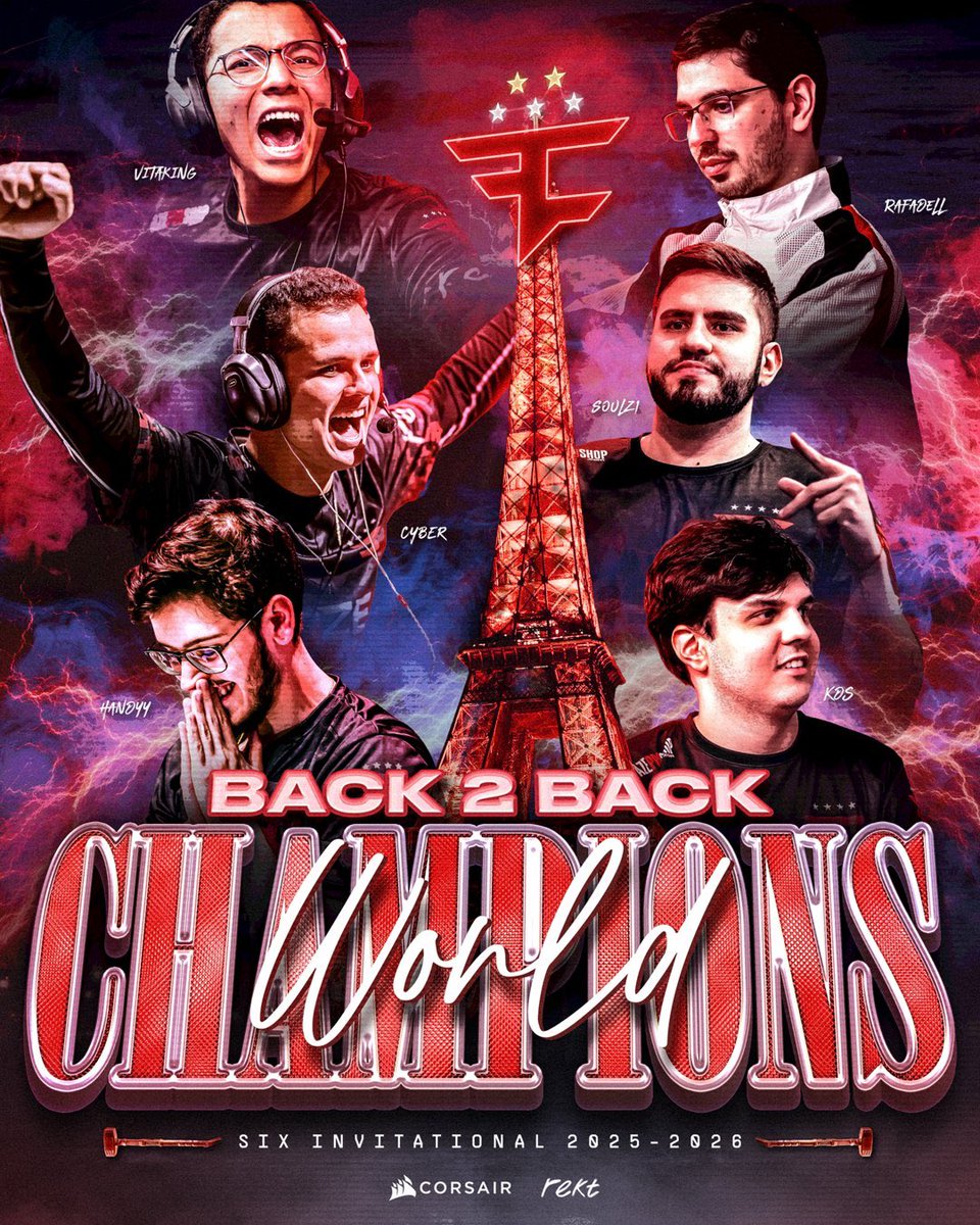 debateydebate's tweet photo. PUTA QUE PARIUUUU ACABOUUUUUUU

A FAZE CLAN É BICAMPEÃ MUNDIAL DO SIX INVITATIONAL

O BRASIL É O PAÍS DO RAINBOW SIX 🇧🇷🏆 https://t.co/xR7XuiZSDh