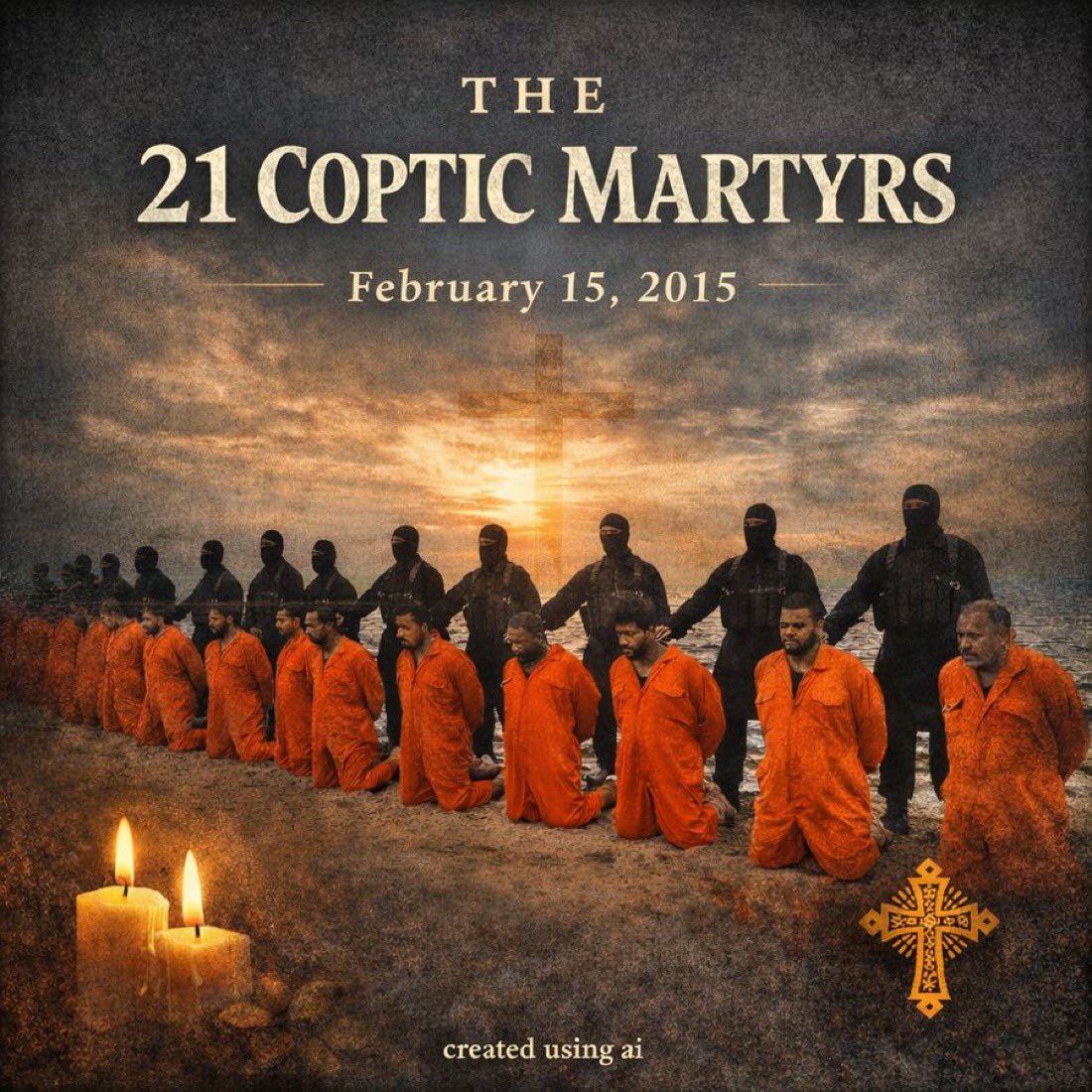Today we remember the 21 Coptic martyrs who were slaughtered in Libya. One of them was heard calling on the name of Jesus as he was being killed — not for any crime he committed, but simply for being a Christian. Those who murdered him mocked him and mocked his God as they