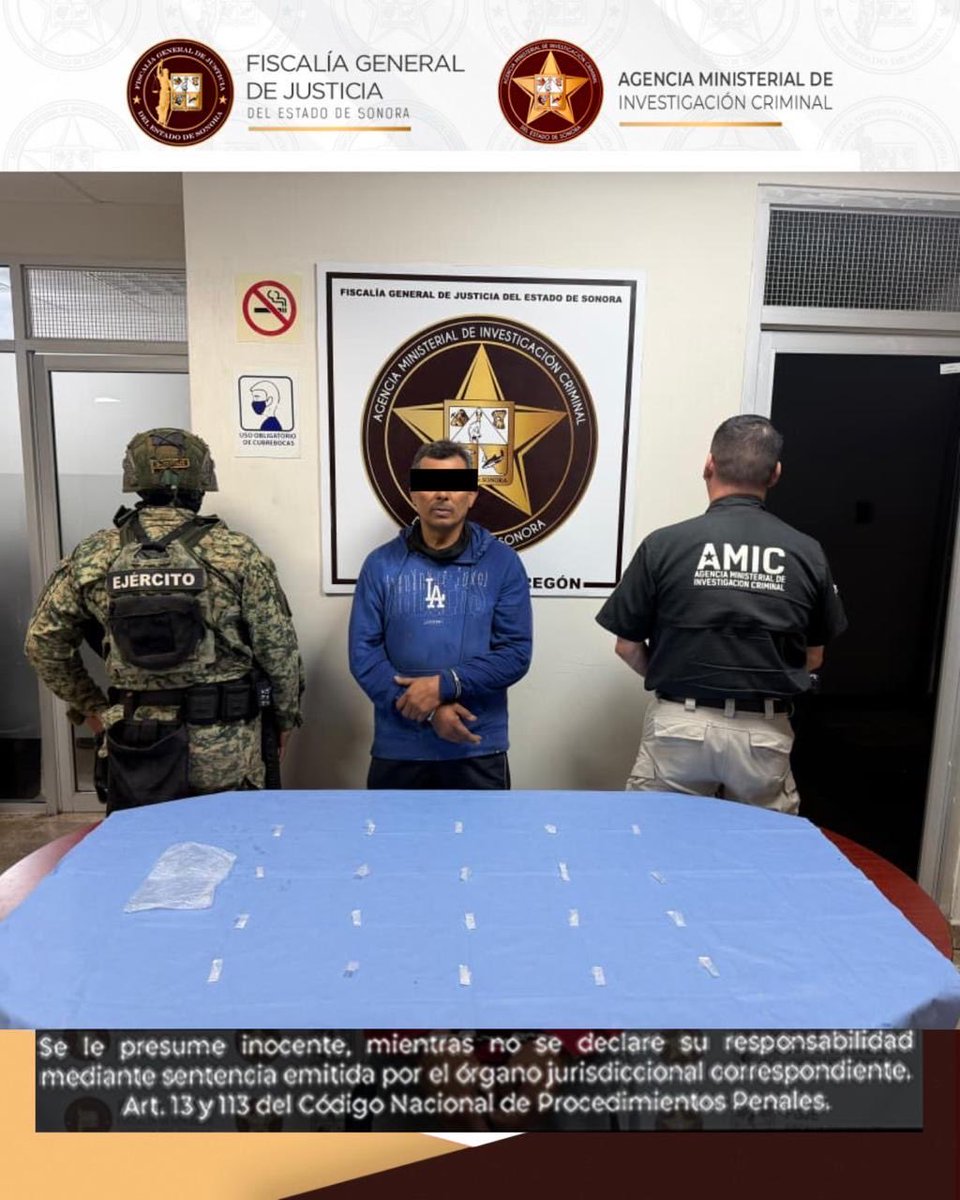 AMIC y DEFENSA detienen a "El Sapo" por narcomenudeo en Cajeme

Cajeme, Sonora, 15 de febrero de 2026.- La Fiscalía General de Justicia del Estado de Sonora (FGJES) informa que, en coordinación con la Secretaría de la Defensa Nacional (DEFENSA), se logró la detención de José