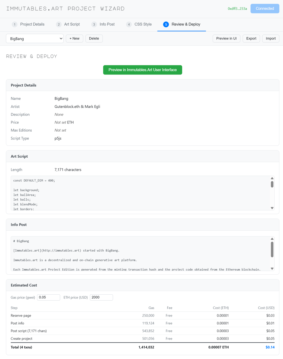 _immutables_art's tweet photo. The project wizard makes it easier than ever to prototype new https://t.co/MrFklcL7YW projects, preview them in the https://t.co/MrFklcL7YW UI, and deploy to mainnet. https://t.co/rmABakjGTH