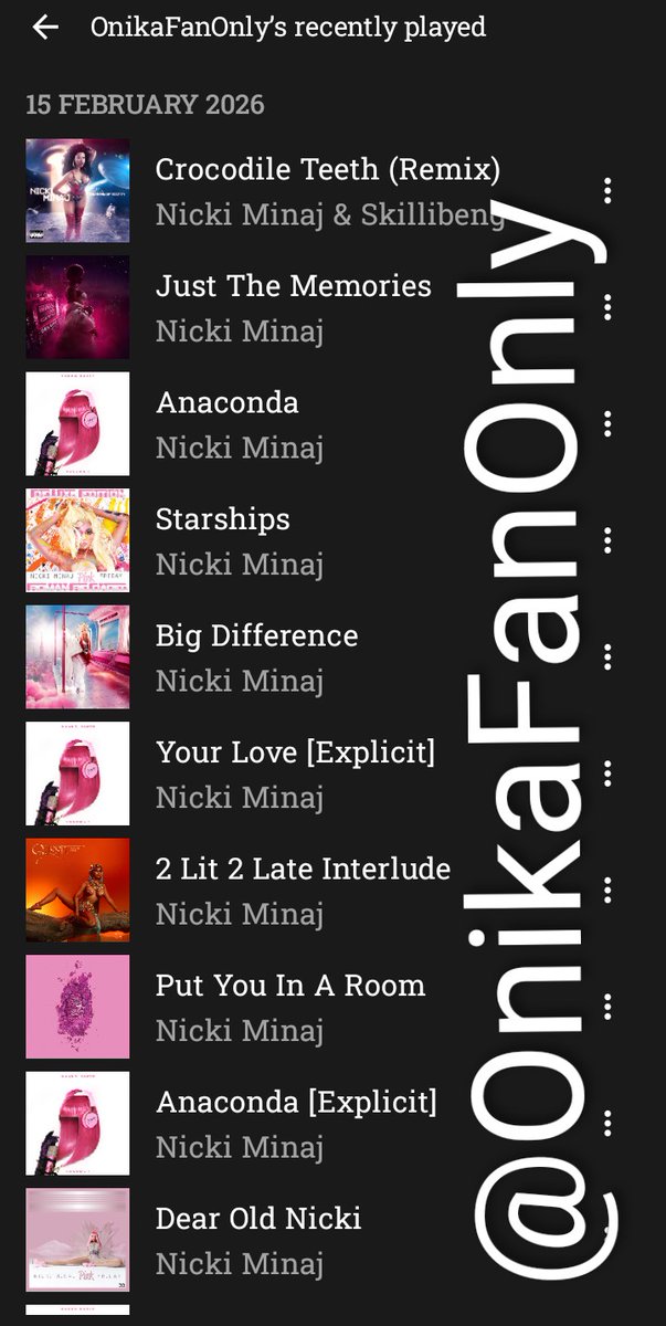 onikafanonly's tweet photo. Making sure ALL of Nicki's Albums are getting Streams for the rest of the day!!! 🥳

Four different Streaming Platforms,
One common goal...

#StreamNicki 📈 https://t.co/yEII5kJczf