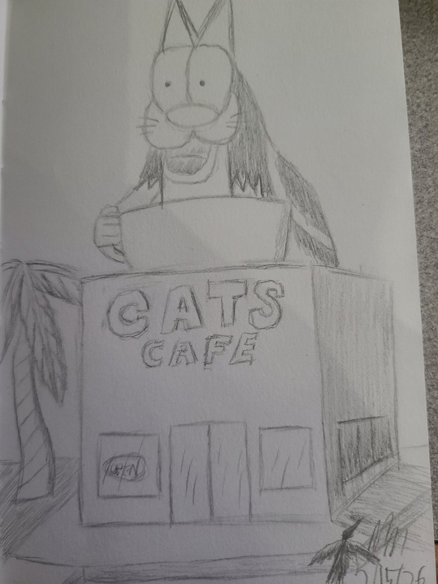 The Cats Cafe.
A place where you belong.
#Art #Sketch #TheDisfunctionalFriends #Cat