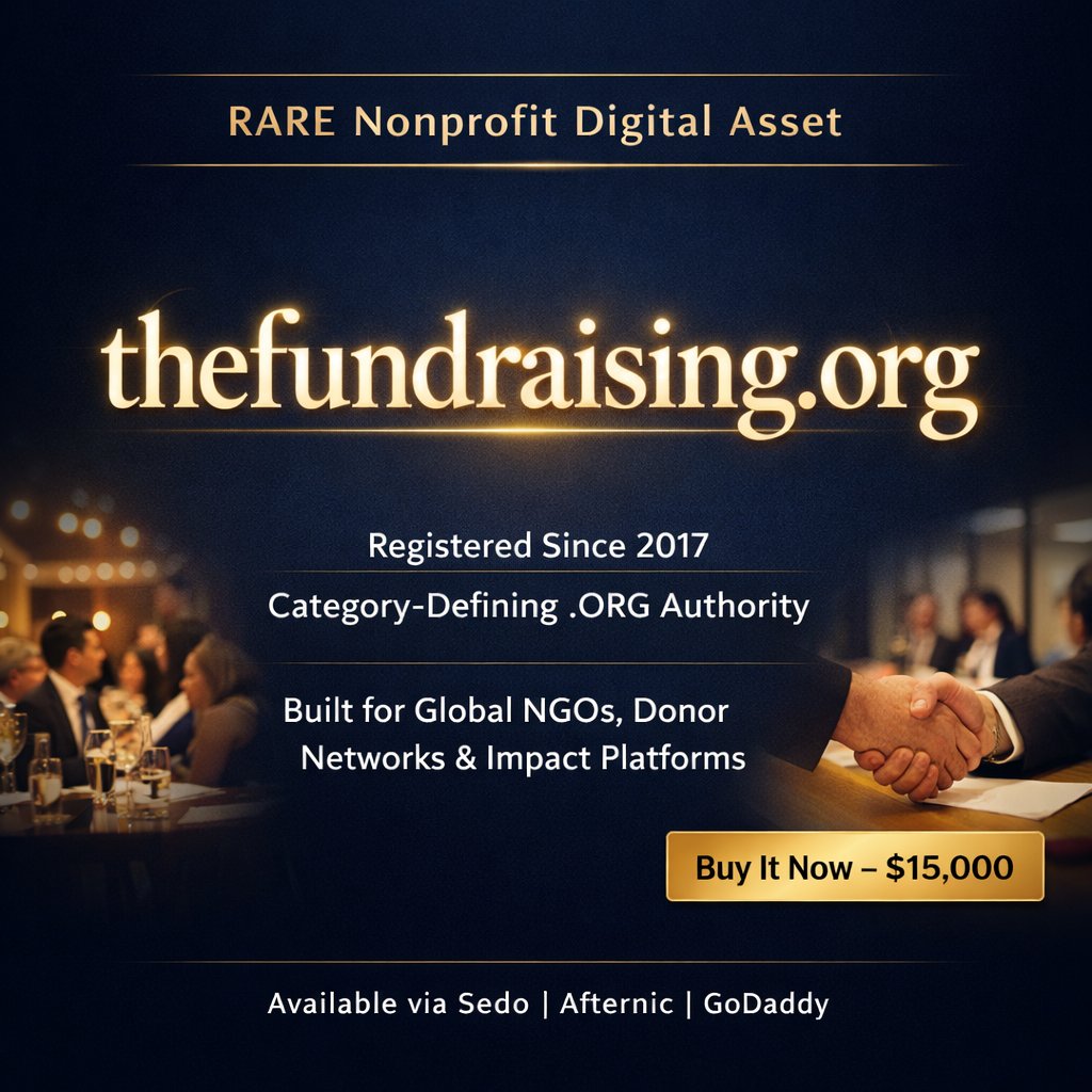 domainsale360's tweet photo. Own the name that defines the industry

https://t.co/pQOOSQIXNT
Registered since 2017
Category-defining .ORG authority
Built for global NGOs, donor networks &amp; impact platforms
BIN: $15,000

Serious interested buyers
Contact: +1 (502) 283-8482

Listed on Sedo | Afternic | GoDaddy https://t.co/dq2AGLa1au