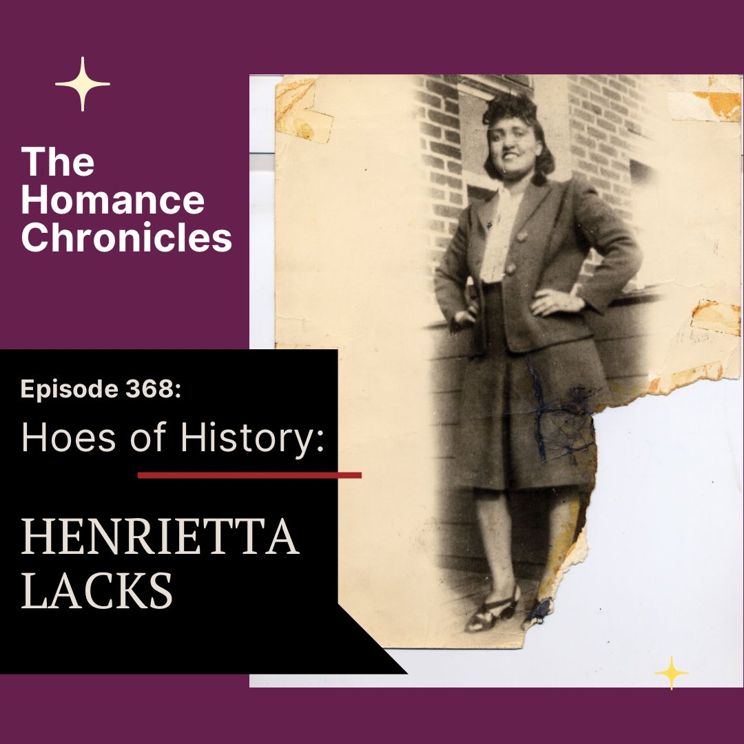 Homance_Podcast's tweet photo. She changed modern day medicine and didn’t even know it. Neither did her family, not for a while anyway. Tune in to hear her tale! Episode 368: Hoes of History: Henrietta Lacks is up! https://t.co/yrhwQbo59U