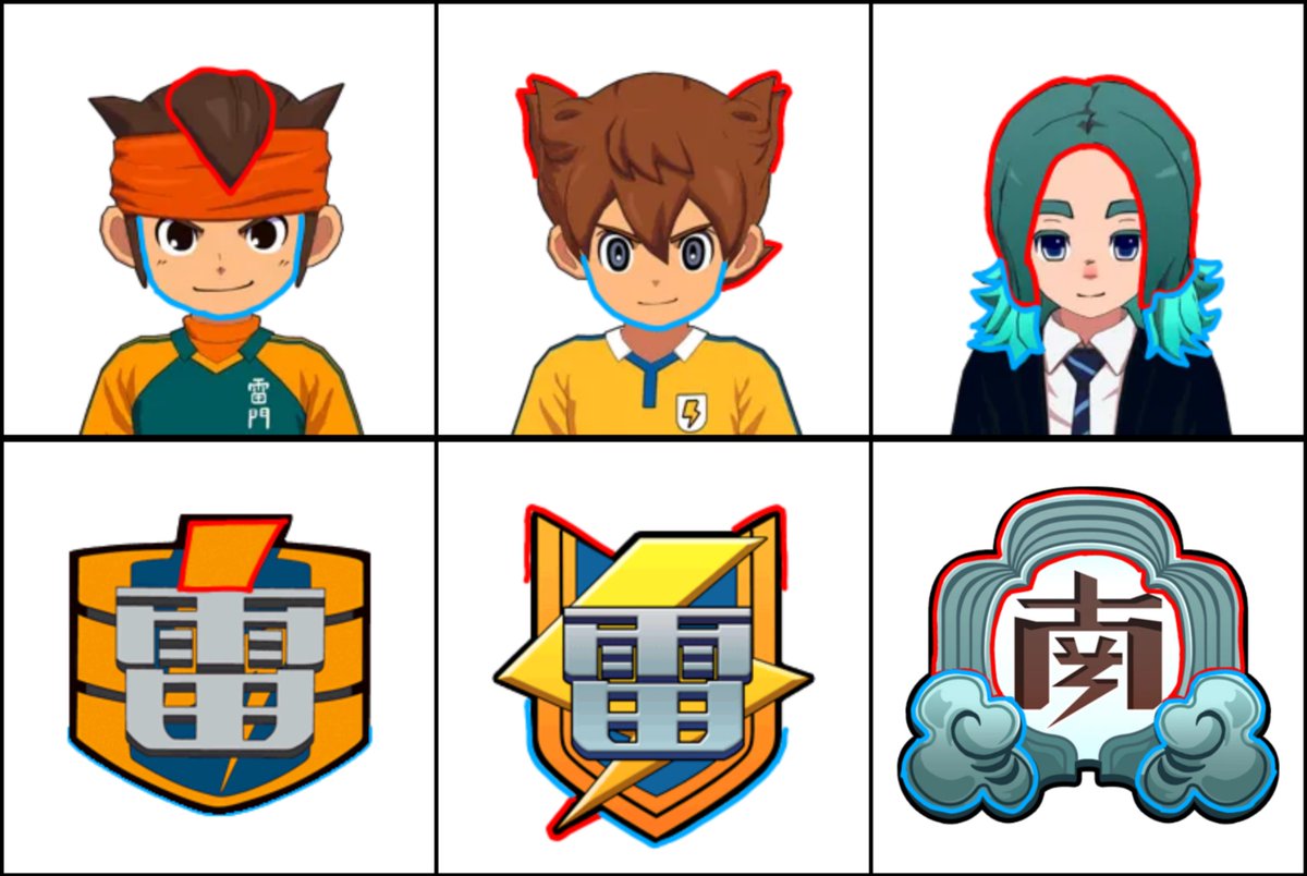 This is a shot in the dark, but do you think the protagonist teams’ crests were designed based on the main season character’s appearance? This all stemmed from Unmei’s hair being unmistakably identical to Nagumohara’s badge, which made me think of Tenma immediately, since the