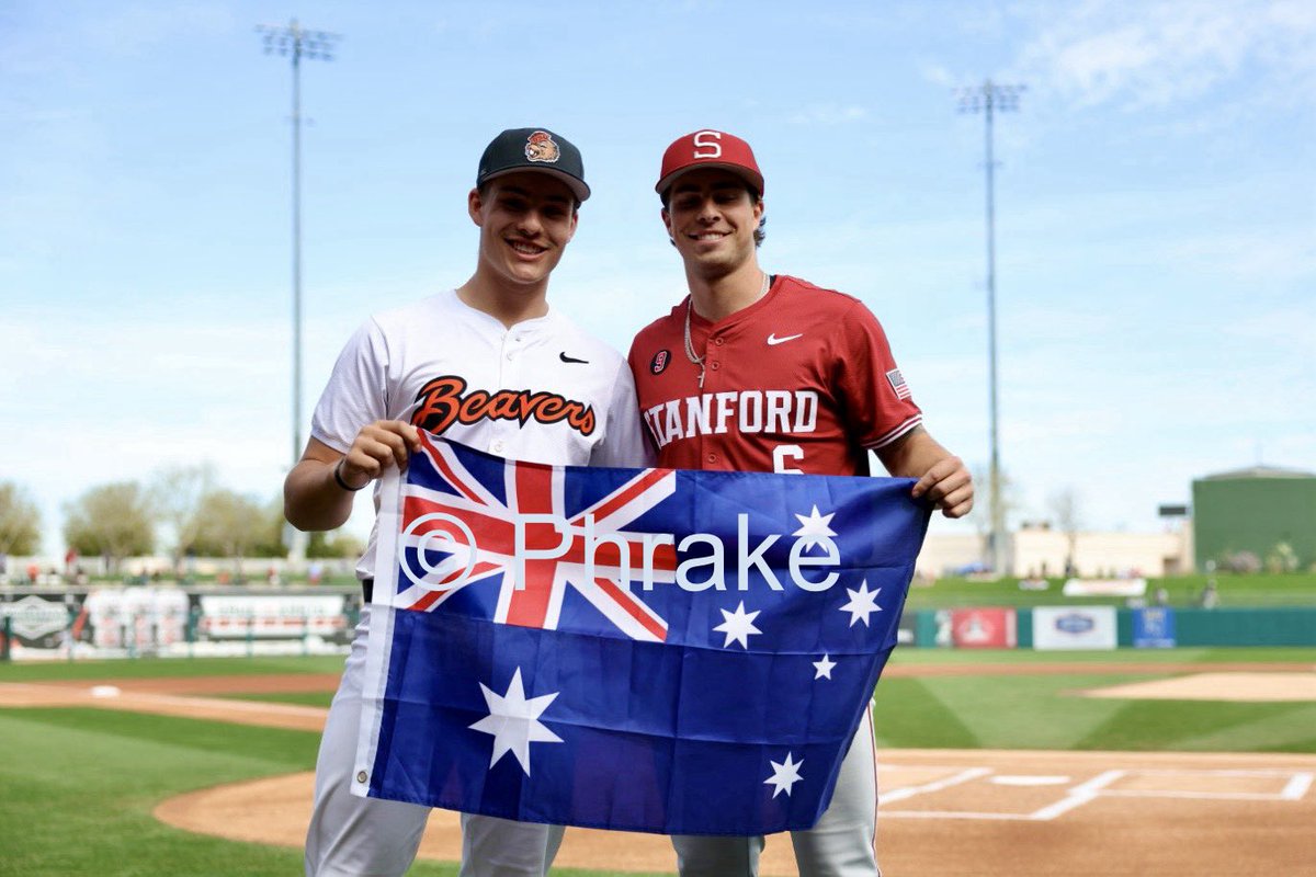 phrakephoto's tweet photo. Jimmy (Stanford) and Josh Nati (Oregon State) faces each other today in Surprise Arizona to start the 2026 NCAA baseball season. #australia @NCAABaseballย
#abl #australianbaseball #baseballaustralia #aussiebaseball
@baseballcomau @au_dthompson @TeamAusBaseball https://t.co/9WllyL7C27