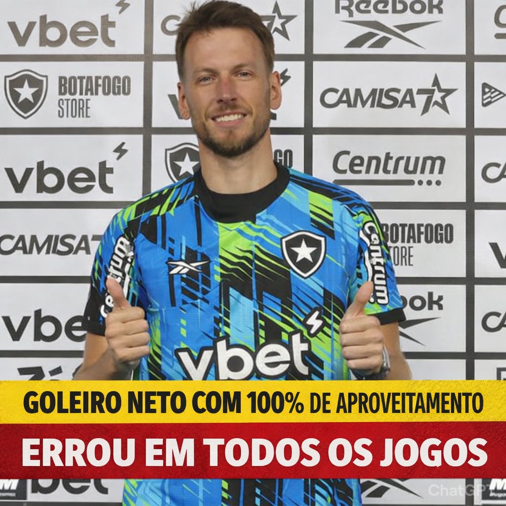 Camisa7Glorioso's tweet photo. Neto tem 100% de aproveitamento no gol do Botafogo 

Errou em todos os jogos!

Apesar do erro da arbitragem no 1° gol sofrido, não poderia tomar os 2 gols que levou https://t.co/2KiMkwSCXj