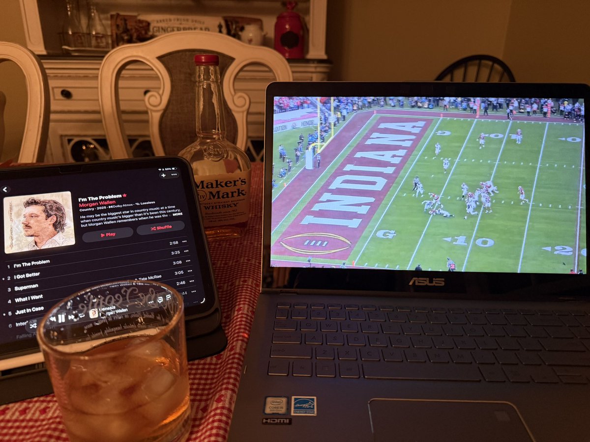 DffFrankPanthro's tweet photo. Some @MorganWallen and a little bourbon while I watch Omar Cooper Jr All 22. Article coming soon. #WinNowBragLater #AlwaysBeScouting https://t.co/57ay6MTPzi