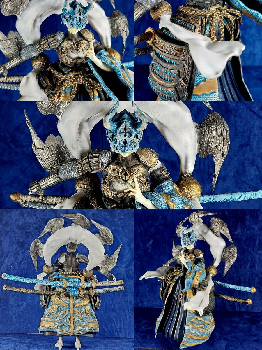 風を司る神「風神」をモチーフに制作したオリジナルフィギュアを20時より販売致します。

■一点のみ

鬼面の神秘的な頭部、重厚な甲冑、背後にうねる風袋と羽根で、荒々しくも荘厳な神の姿を表現しました。

getreide.base.shop