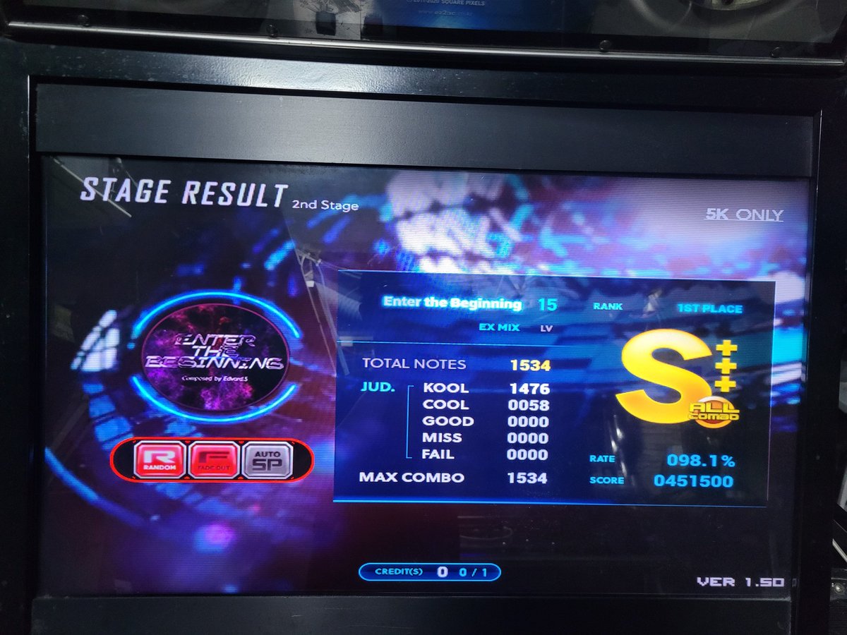SDVX_Unknown's tweet photo. 페이크 타임 맥마 2자리 아깝내... 앞에 8비트 거의 안 났는데 ㄷㄷㄷ 그나저나 이지투 5키 온리가 더 재밌어서 우럭따 ㅠ https://t.co/xeebgbfvlx