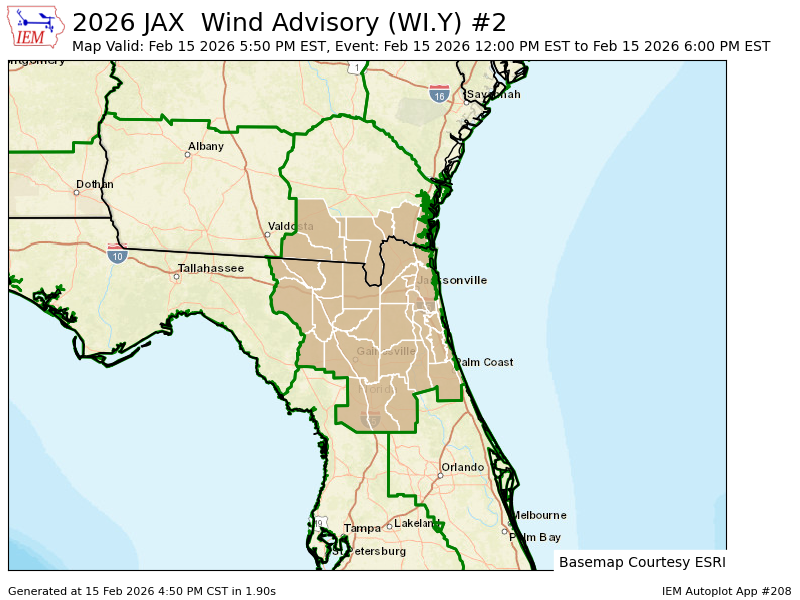 JAX expires Wind Advisory for 32 forecast zones in [FL] and Clinch, Coastal Camden, Echols, Inland Camden, Northeastern Charlton, Southern Ware, Western Charlton [GA] mesonet.agron.iastate.edu/vtec/f/2026-O-…