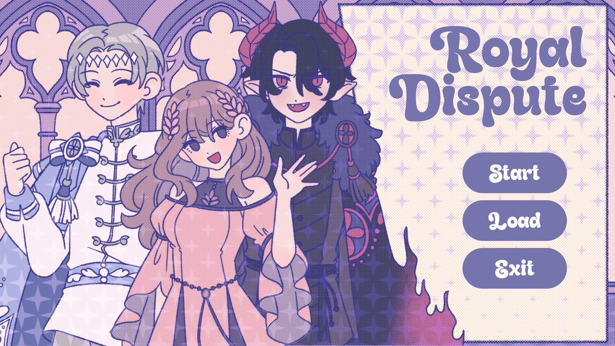 rainemonn's tweet image. 👑 Royal Dispute 👑 is ready to play!! 
It's a typing AND dating sim about A princess, her betrothed, and a demon king! ✨️ Please try it when you have time!💜🩷 #ShoujoseiJam

salamey.itch.io/royal-dispute
