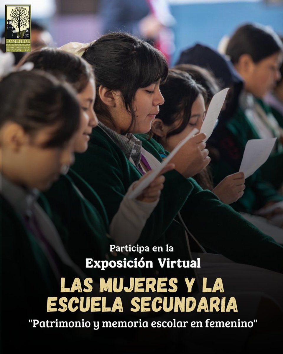 ¿Eres mujer y tienes recuerdos escolares que marcaron tu vida? En conjunto con Somehide te invitamos a participar en la exposición virtual:
“Las Mujeres y la Escuela Secundaria. Patrimonio histórico escolar en femenino”

✨ Comparte un microrrelato con una experiencia escolar y