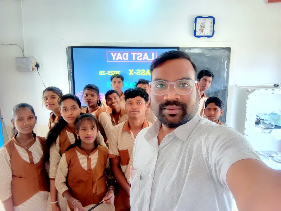 MeherIndian's tweet photo. Last day, but not the end… 💙
Farewell to my Class X batch (14.02.2026).
You came as students, you leave as achievers.
Wishing you success, happiness, and a bright future ahead. 🌟
@SMEOdisha https://t.co/FCKsS9aCTM