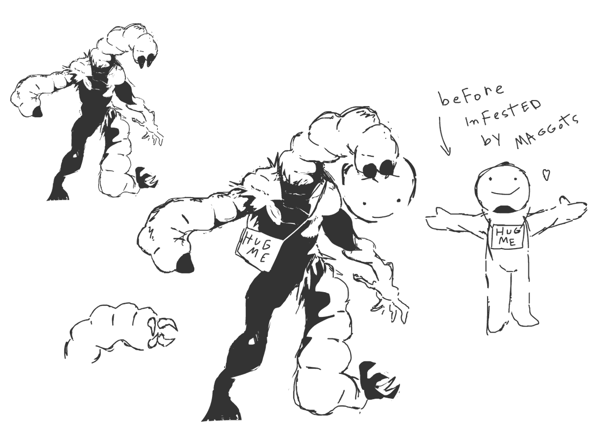 Maggots zombie quick concept