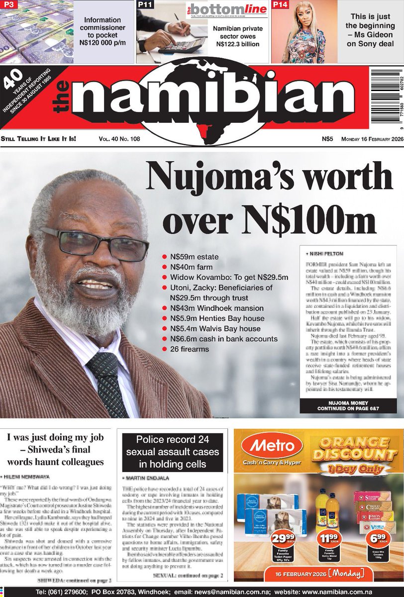 The Namibian tweet media