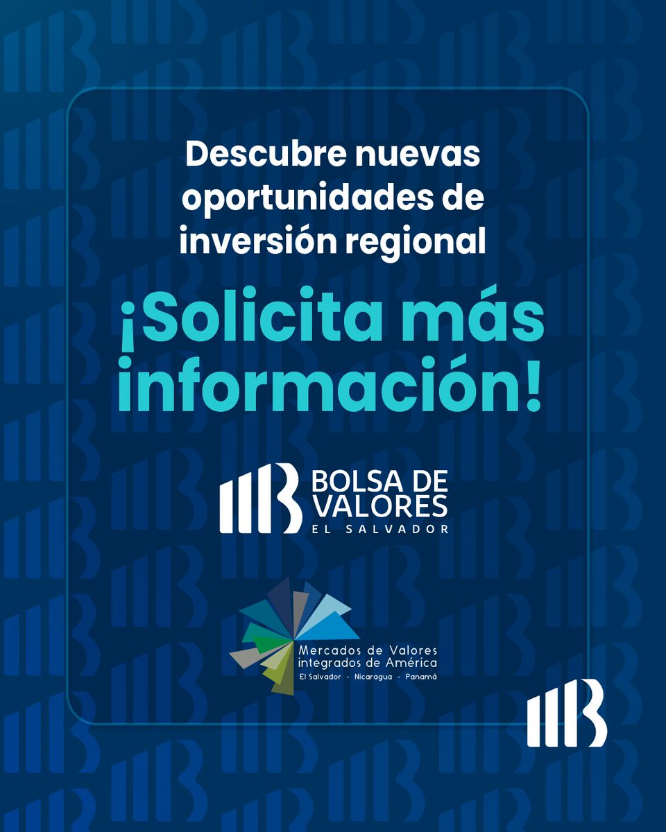 El Mercado Integrado impulsa la inversión regional, conectando oportunidades en El Salvador, Panamá y Nicaragua, con más opciones para invertir.

📲 Descarga la app: bit.ly/bvesapp
👉 Regístrate y participa

#BolsaDeValores #MercadoIntegrado