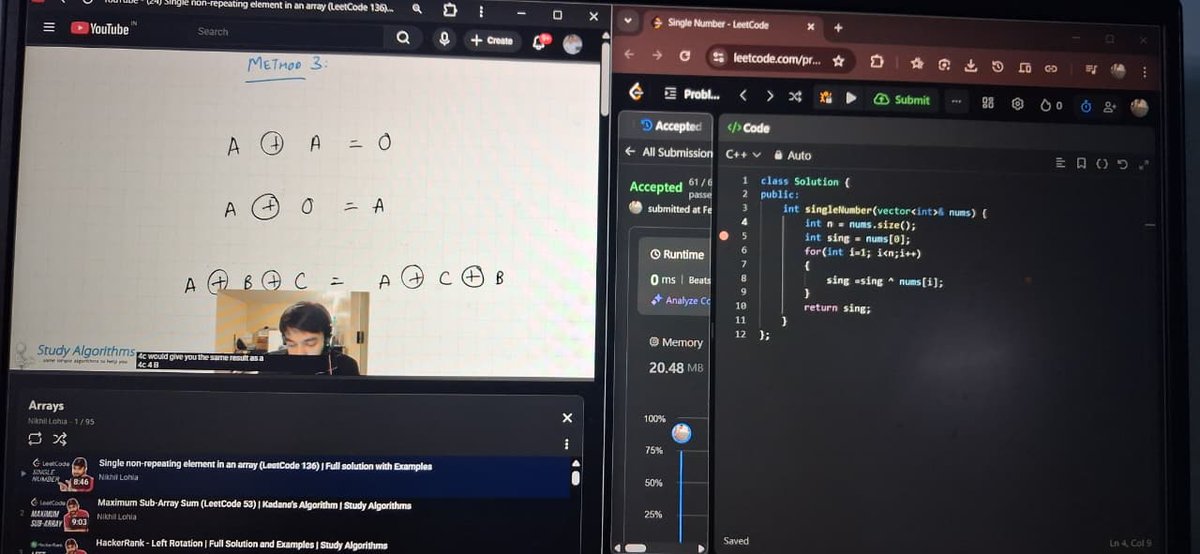 🚀 Day 32 – #100DaysOfDSA | Pointers + Arrays 🔹 Learned Pointers basics ...