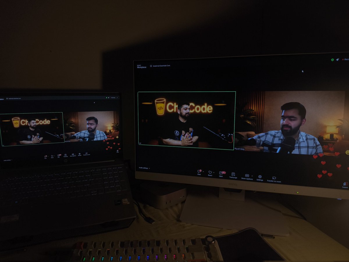 Deepaks0611's tweet image. Another javascript class
Aao khani suno or khani sunte sunte javascript ke sath khelo btw amazing classes by @Hiteshdotcom @piyushgarg_dev @nirudhuuu @ChaiCodeHQ @yntpdotme #JavaScript #cohort