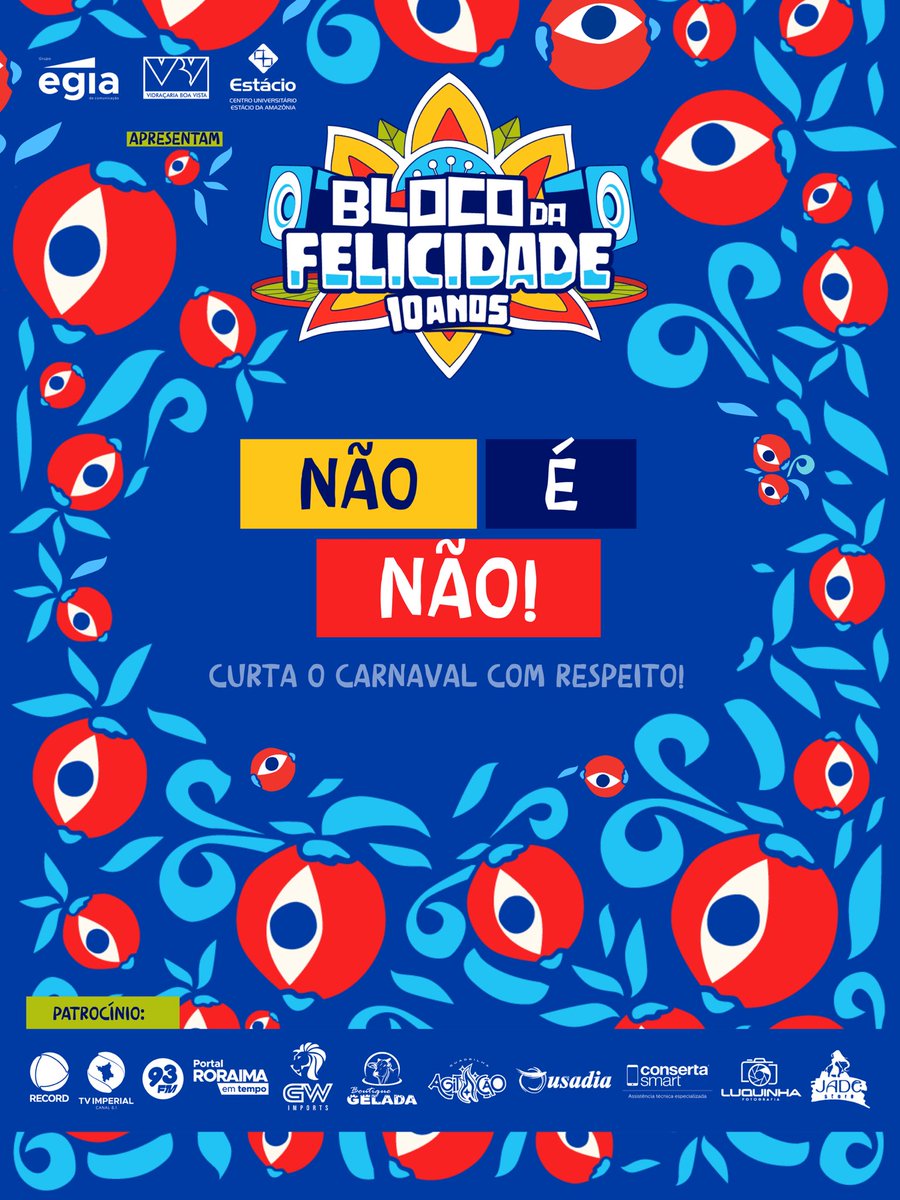 BlocoFelicidade's tweet photo. Carnaval bom é carnaval consciente. 💙✨

Pra curtir o BDF do jeito que a gente ama — com alegria, respeito e energia lá em cima — algumas coisas são inegociáveis:

🚫 Não é não.
🚗 Se beber, não dirija.
🌱 Respeite o espaço, as pessoas e o meio ambiente. https://t.co/9DCbiGU7in