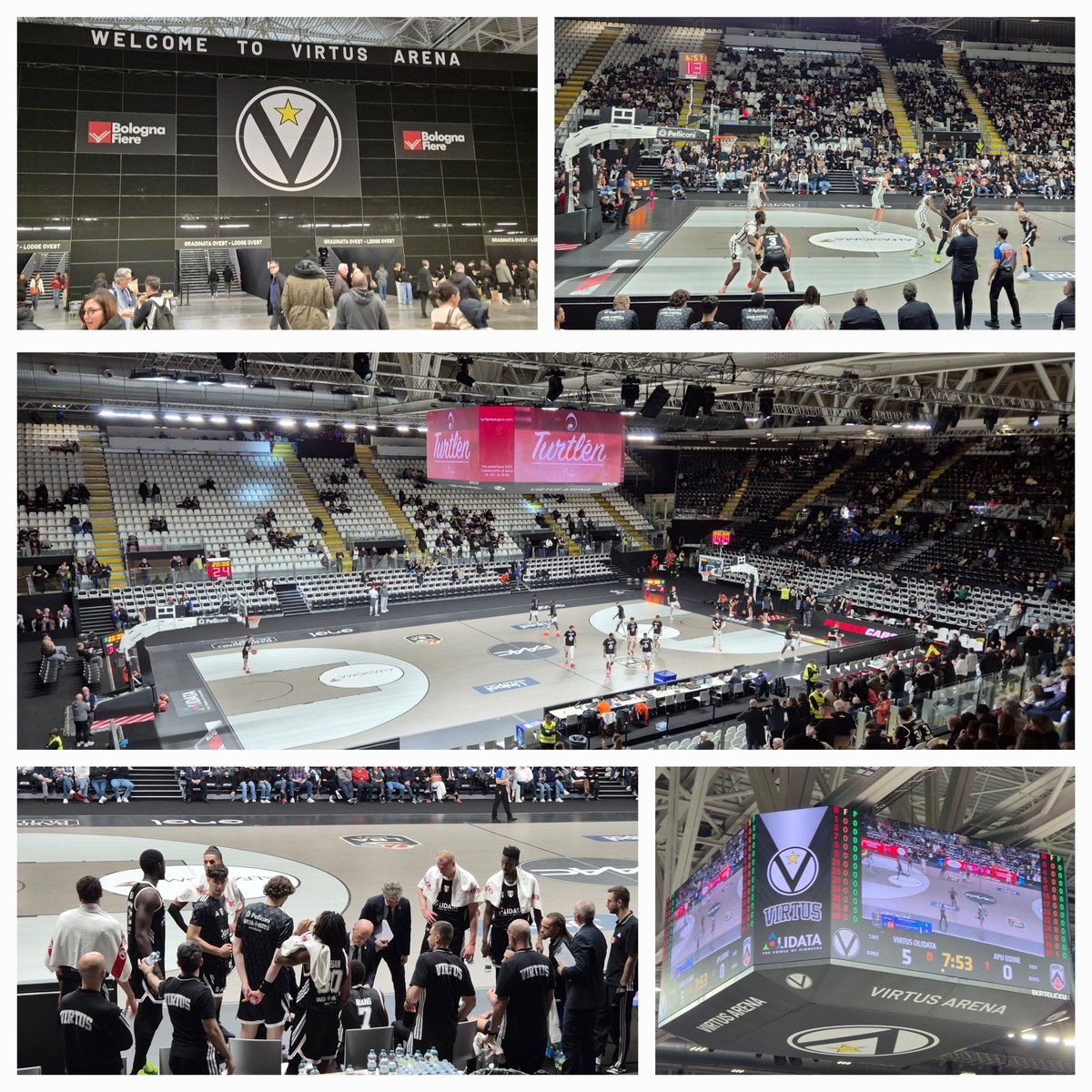 _budul_'s tweet photo. Weiter geht es in Bologna. In der Messehalle, äh, natürlich in der #VirtusArena. Tabellenführer Virtus Bologna mit seiner BBL-All Star Truppe und dem Fantomas des europäischen Basketballs empfängt das Team mit dem besten Teamnamen der LBA, APU Old Wild West Udine. https://t.co/BnGylx350U