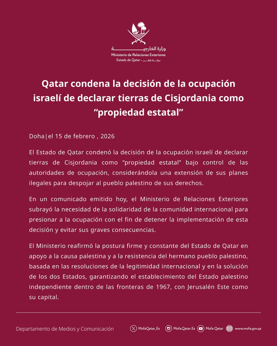 Ministerio de Relaciones Exteriores- Qatar tweet media