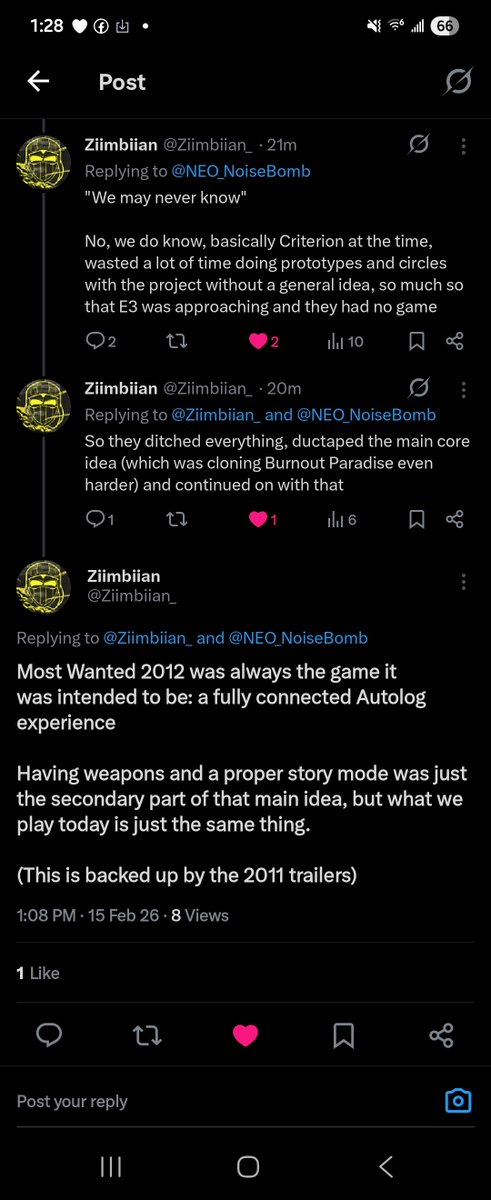 Check out <a href="/Ziimbiian_/">Ziimbiian</a>'s explanation for the shift in NFS MW 2012's direction during pre-release. It sheds light on what was the prototype phase like. I've heard about the change being a Criterion decision but not this info. So the MW 2012 we got was basically the intended game.