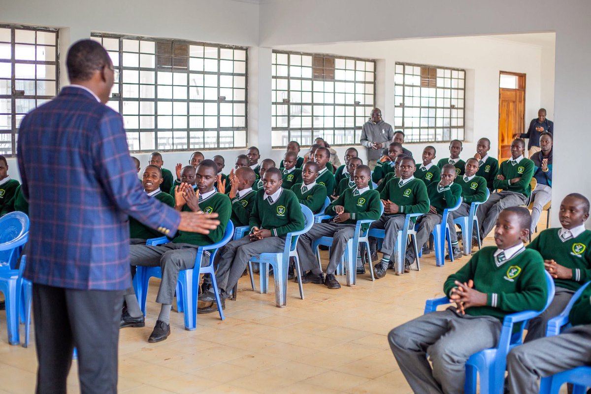 DrChrisKiptoo's tweet photo. Later, I visited Kimore Boys Senior School, the newest public national school in Elgeyo Marakwet, and checked on the pioneer and Grade 10 learners who reported two weeks ago. 

I encouraged them to stay focused, work hard, and set high benchmarks that will define the school’s academic culture and future success.