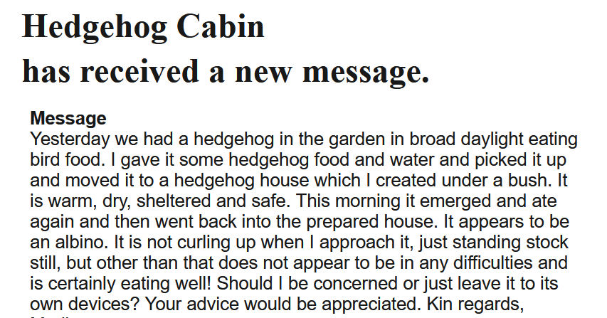 Hedgehog Cabin tweet media