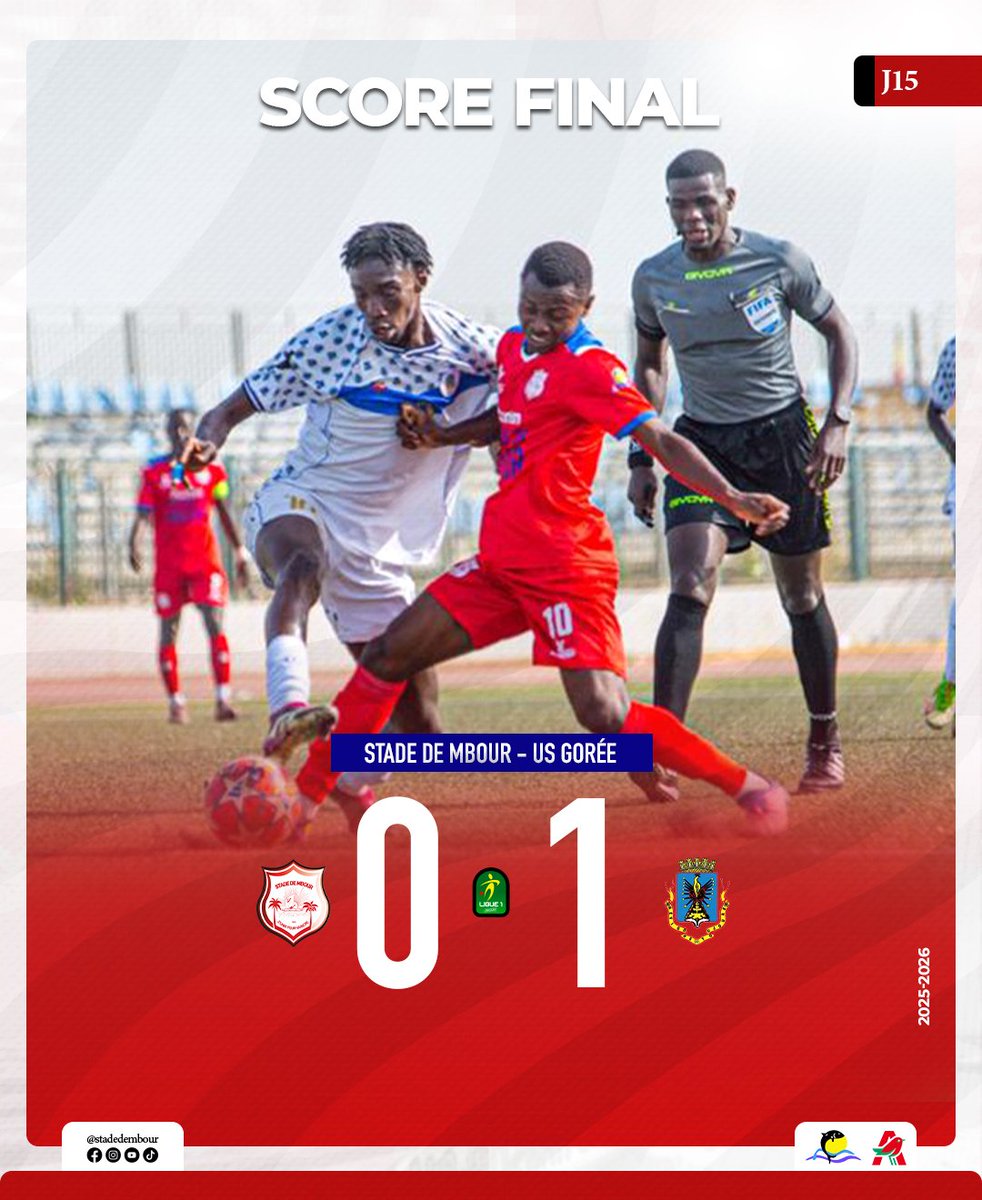 stadembour's tweet photo. 🏁 𝐅𝐈𝐍 𝐃𝐔 𝐌𝐀𝐓𝐂𝐇 🏁
Score final : 0-1
🔴⚪ Nos Stadistes se sont battus avec courage jusqu’au bout.
💪 Cette défaite est une étape, pas une fin… on apprend, on progresse et on reviendra plus forts !
⚽s’unir pour vaincre !
#StadeDeMbour #FinDuMatch #MatchDay #football https://t.co/NjXHmR0rup