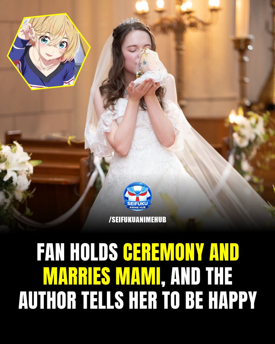Remember Lucie? The French fan of Mami who said she was going to marry her? We reported on it in November, and she actually held a wedding ceremony between herself and Mami from Rent-A-Girlfriend!

And the author found out and told her to be happy! She even appeared on TV!

More