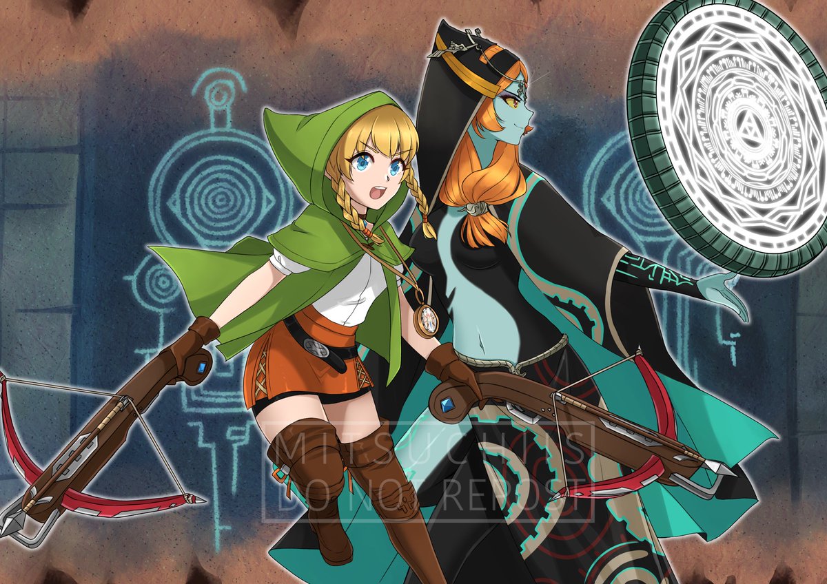 My full illustration for <a href="/HWZine/">Guiding Compass: Hyrule Warriors Legends Zine</a> — thank you for having me ! ✨