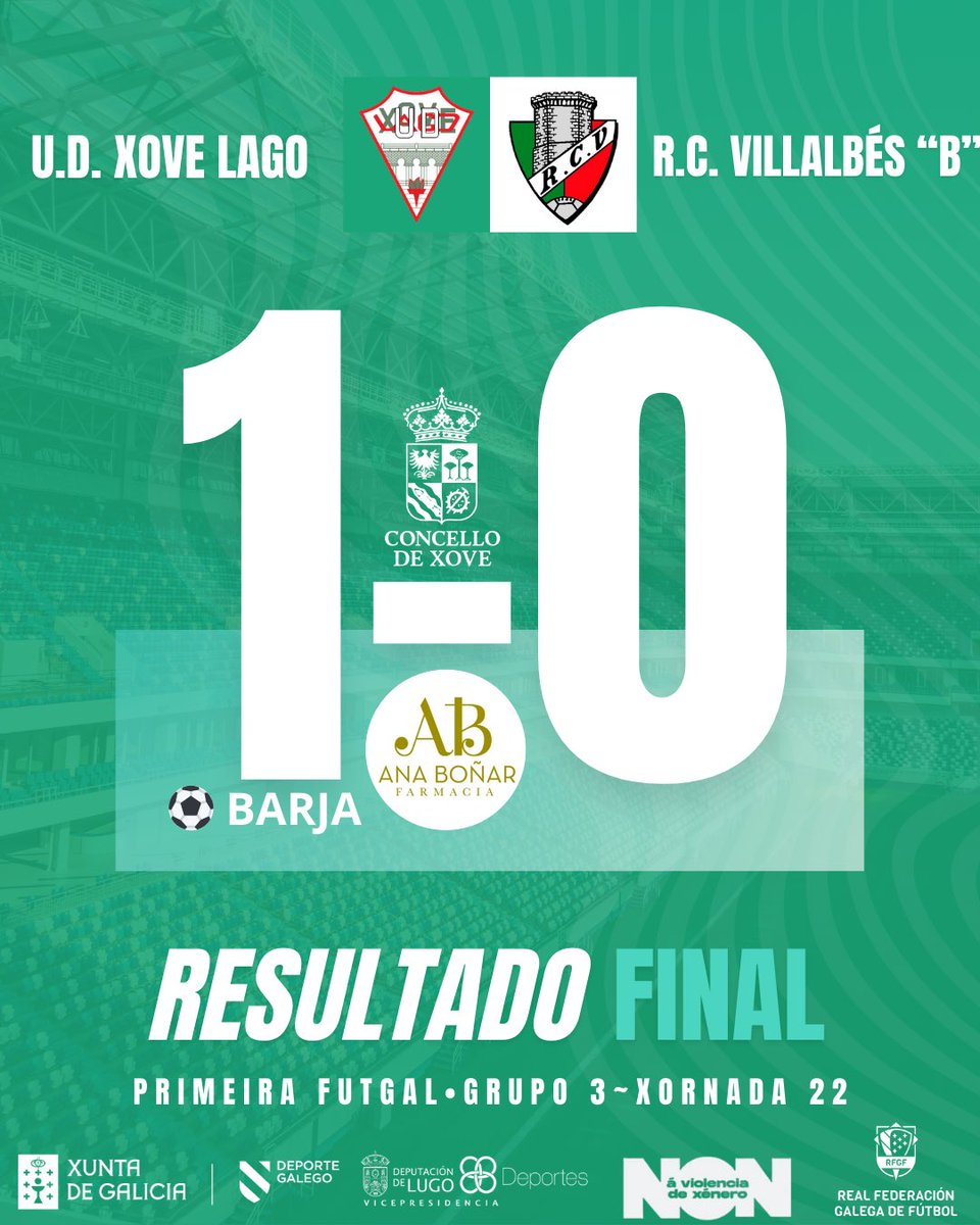 🔚FINAL NO 🏟️ MUNICIPAL DE XOVE

👉🏻UD XOVE LAGO 1️⃣🆚0️⃣ RC VILLALBÉS “B”
⚽️Javi Barja

#forzaxove