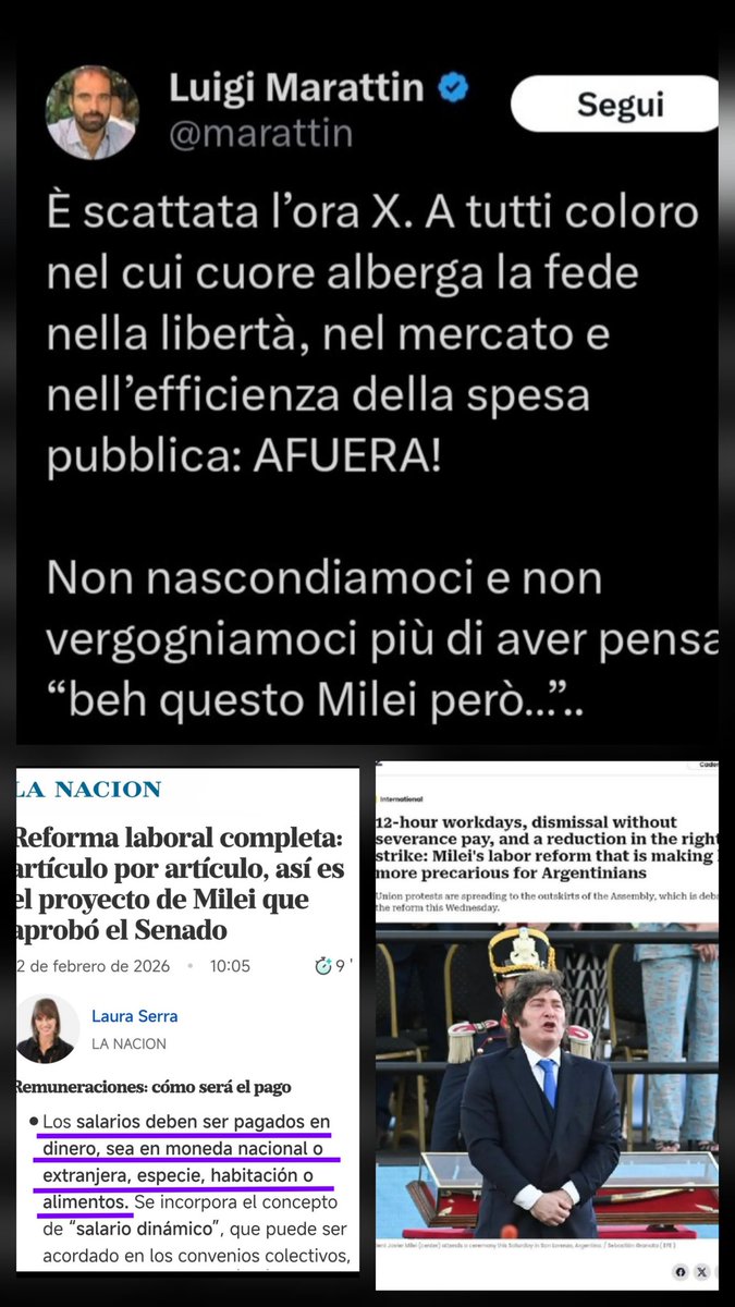 Vi piace il mondo immaginato dai liberali italiani? 

Giornata lavorativa di 12 ore, riduzione delle ferie, riduzione delle indennità, licenziamenti più facili, salario legato alla produttività, limitazioni dello sciopero. 
Riduzione delle tasse per i datori di lavoro
Afueraaaaaa
