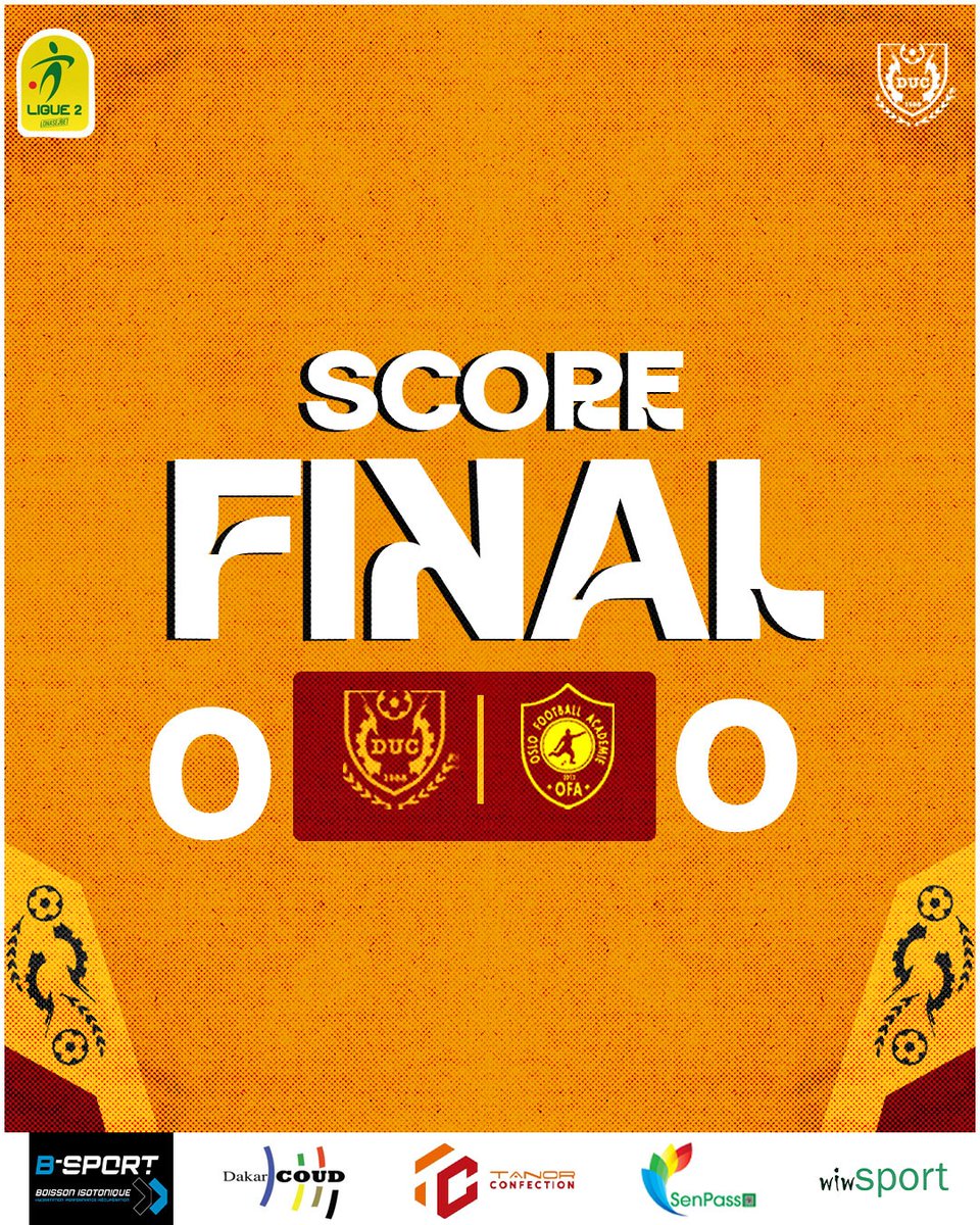 ducfoot's tweet image. Fin du match !!!
DUC 0-0 OSLO FA

ALLEZ DUC 🟡⚫ 

#DUC #COUD #LSFP #LIGUE2SN