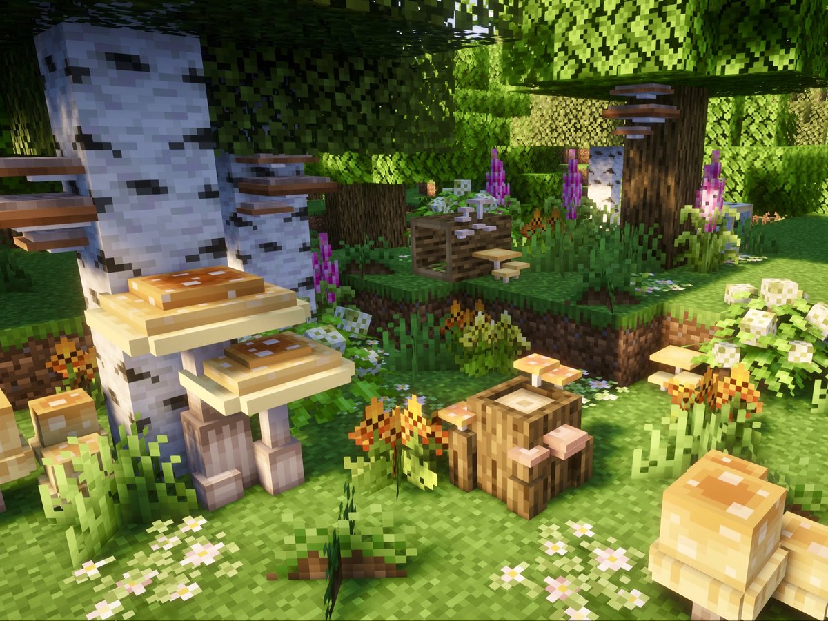 🍄🍄‍🟫An overgrown woodlot🌳🪵

#Minecraft #Minecraftmod #Blockbench #lowpoly