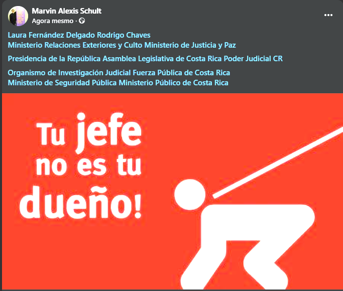 BRASILIA DF. 
<a href="/laurapresi2026/">Laura Fernández Delgado</a> <a href="/RodrigoChavesR/">Rodrigo Chaves</a> <a href="/UN_Women/">UN Women</a> 
<a href="/CRcancilleria/">Cancillería Costa Rica 🇨🇷</a> <a href="/justiciaypazcr/">Ministerio de Justicia y Paz</a> 

<a href="/presidenciacr/">Presidencia de la República 🇨🇷</a> <a href="/asambleacrc/">Asamblea Legislativa</a> <a href="/PoderJudicialCR/">Poder Judicial CR</a> 

<a href="/seguridadcrc/">Seguridad Pública</a> <a href="/fuerzapublicaCR/">Fuerza Pública CR</a> <a href="/oij_Organismo/">OIJ Organismo</a> 
<a href="/FiscaliaCR/">MinisterioPúblico CR</a>