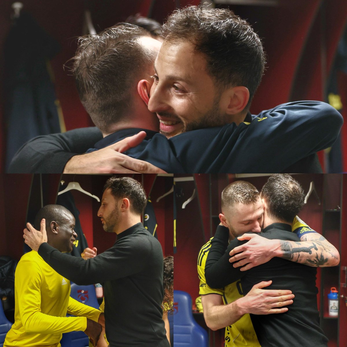 Tedesco maç sonu herkese tek tek sarılıp tebrik etmiş