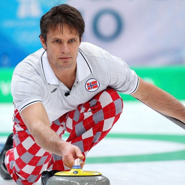 Wait, wait, wait… the Norwegian curling team doesn’t wear the fun uniforms anymore? Now they’re just parading around in black pants and gray tech tops?

The game is gone.