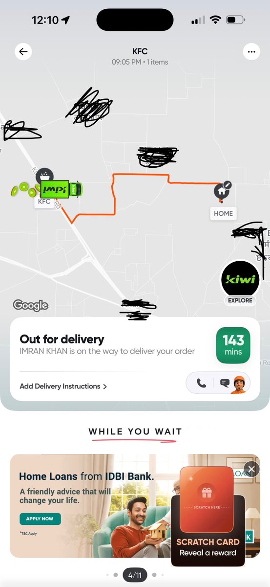 ankit_apk's tweet photo. @Swiggy why don’t you ground your AI Agent with context rather than asking the customer at the first place? It’s been more than 2 hours since the time to delivery was showing 5 mins then now showing 144 minutes.

Let me know if you need help in planning that technically. https://t.co/dwUz4qn4Ta
