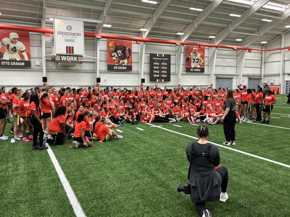 aWheeler25's tweet photo. Some of our athletes got up and got better on this Sunday morning at the Cleveland Browns season kickoff event! @NRflagfootball @NRAthletics https://t.co/EYq53PkBGL
