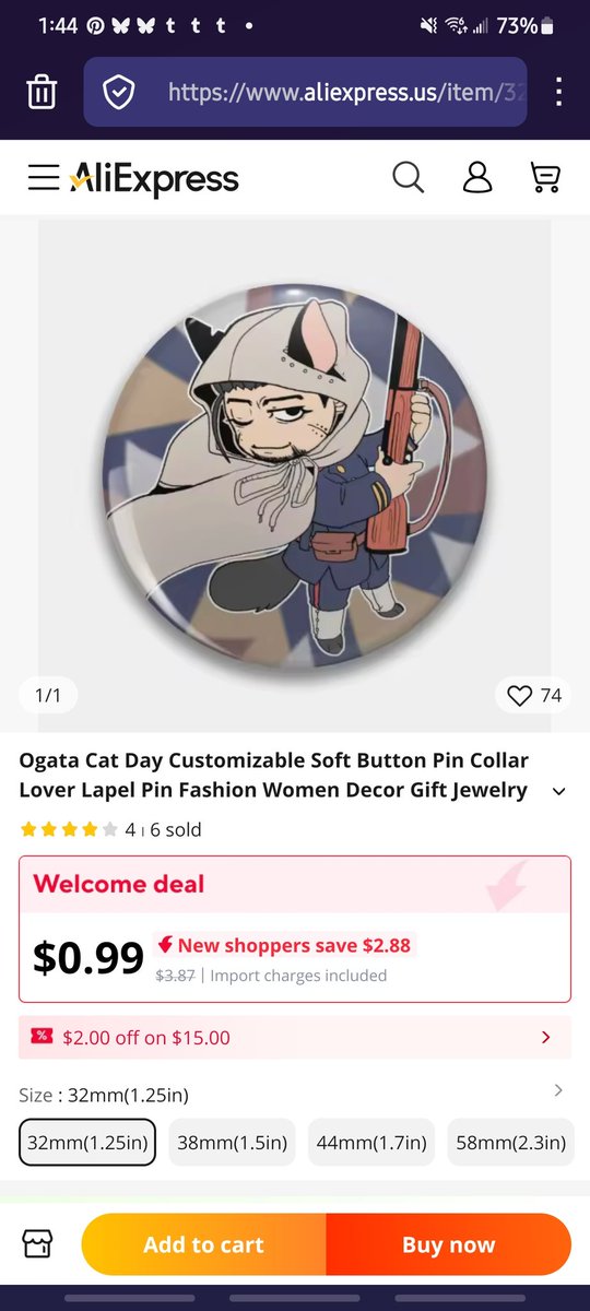 wildcat_blues's tweet photo. I hate to Have to come make this post again But a seller on Aliexpress, Once Again, has stolen and is selling this as a pin. I have not sold this for years and I am begging you PLEASE do not buy from people who have stolen my work https://t.co/XUnsem378a