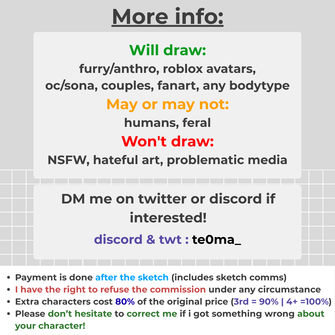 Te0ma🍉| COMMS OPEN (1/3) tweet media