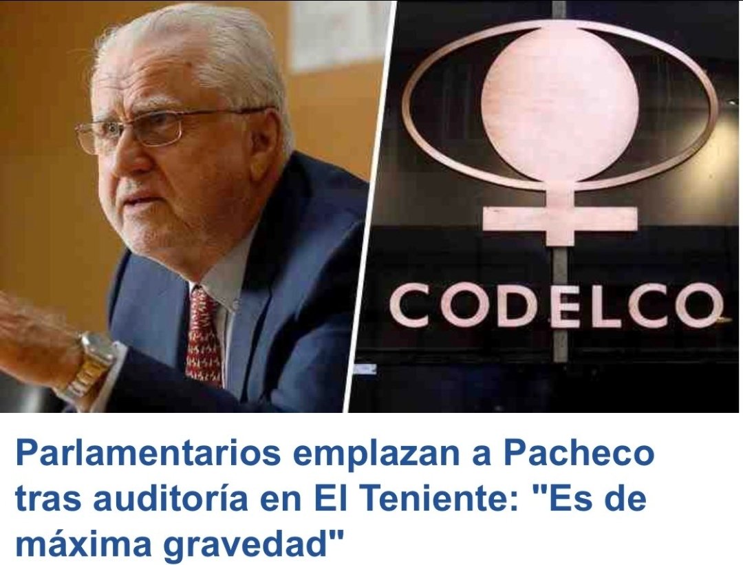 Tor25899035's tweet image. 🇨🇱 | CODELCO DESTRUÍDA: 
Bajo la gestión de Máximo PaCHUECO, Codelco se fue a pique, tiene pérdidas millonarias y fue superada por Escondida como la mayor productora mundial de cobre. La estatal retrocede mientras el privado avanza. ¿Quién asume la responsabilidad?