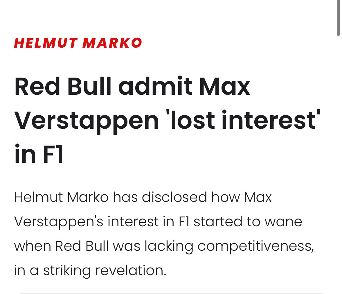 Your driver only loves this sport when he is winning dawg 😭😭😭