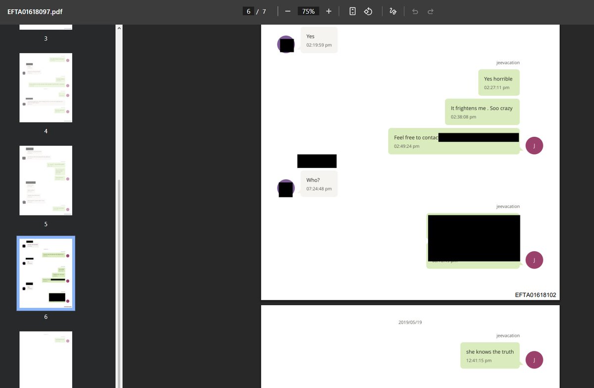 _Akanamy_'s tweet photo. "She knows the truth" So who knows the truth? They redact everyone who was involved except the actual victims #Epstein https://t.co/TPHyQI91Rg