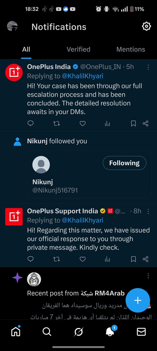 KhalilKhyari's tweet image. Total Fraud! @OnePlus_IN says the case is 'concluded'. FALSE! They just opened ticket INIP-MAIL-2026021600015 to delay me. Is this how you treat global users? @kinderliu @geekyranjit @AmreliaRuhez @shilpa_bhawana @beebomco look at this deception! #OnePlusScam #GreenLine #Consumer