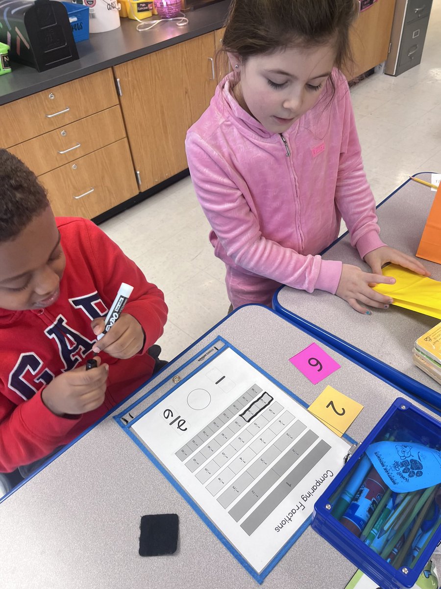 MissBickelman's tweet photo. Comparing fractions on a number line https://t.co/FA7ywXcnrK