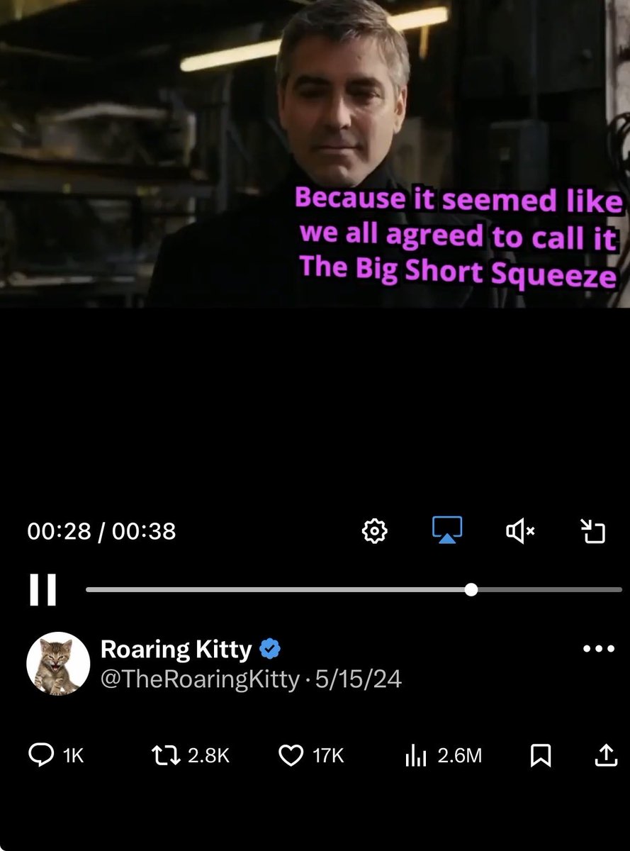 GregIsKitty's tweet photo. You’ve got be meowing kidding me!

Michael Burry called GameStop $GME, “The Big Short Squeeze”… 

And said it was “The Prequel”… @michaeljburry 

@TheRoaringKitty TIME for that requel? https://t.co/sqKQRfSwfr